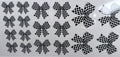 black checkered bows